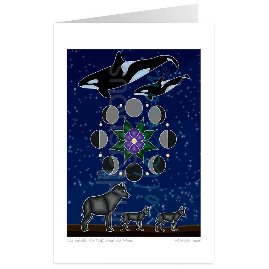 The Whale, the Wolf, and the Moon by artist Marissa Indoe