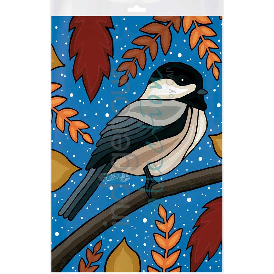 Fall Chickadee by artist Marissa Indoe - Anishinaabe. Indigenous Collection