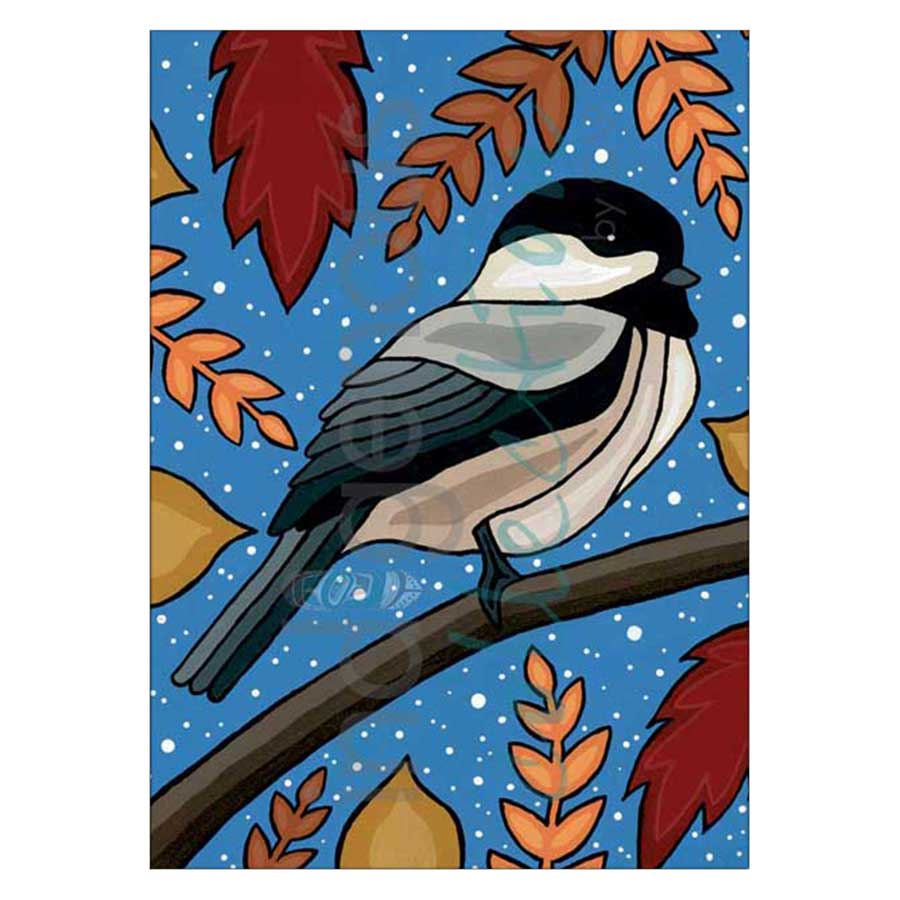Fall Chickadee Canvas Prints