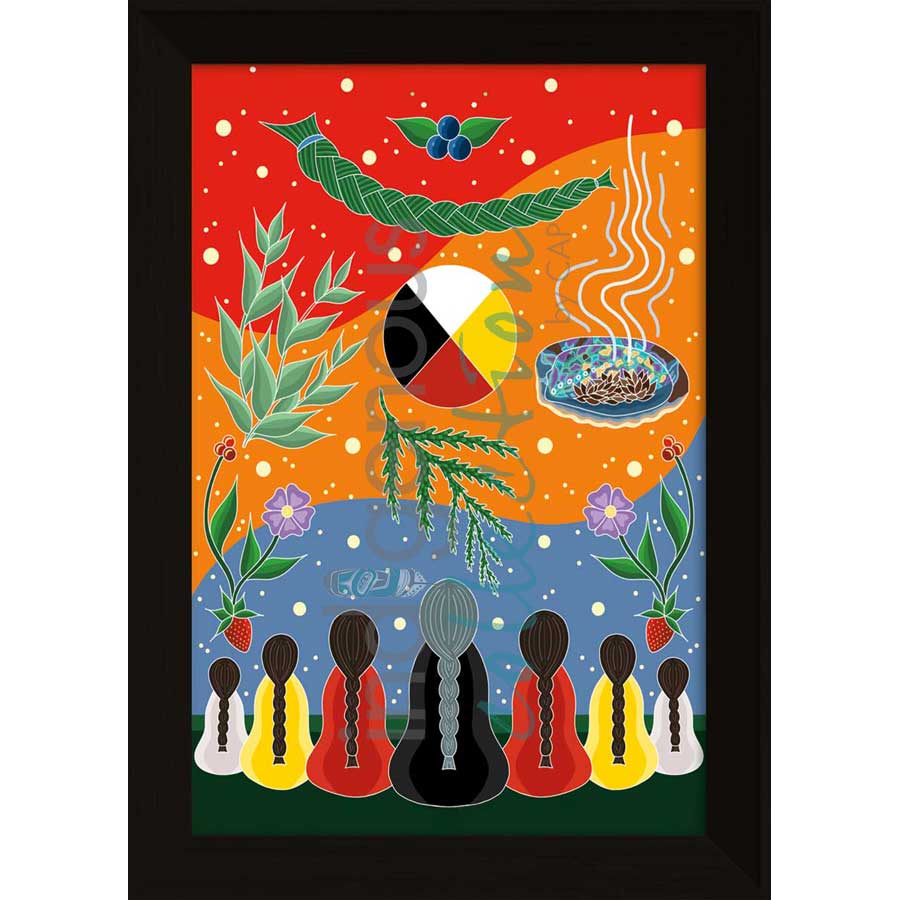 Culture and Wellness by artist Marissa Indoe - Anishinaabe. Indigenous Collection