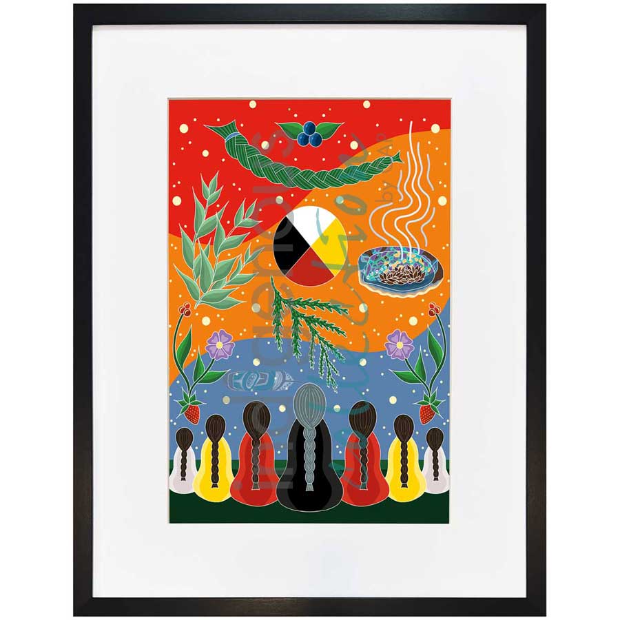 Culture and Wellness by artist Marissa Indoe - Anishinaabe. Indigenous Collection