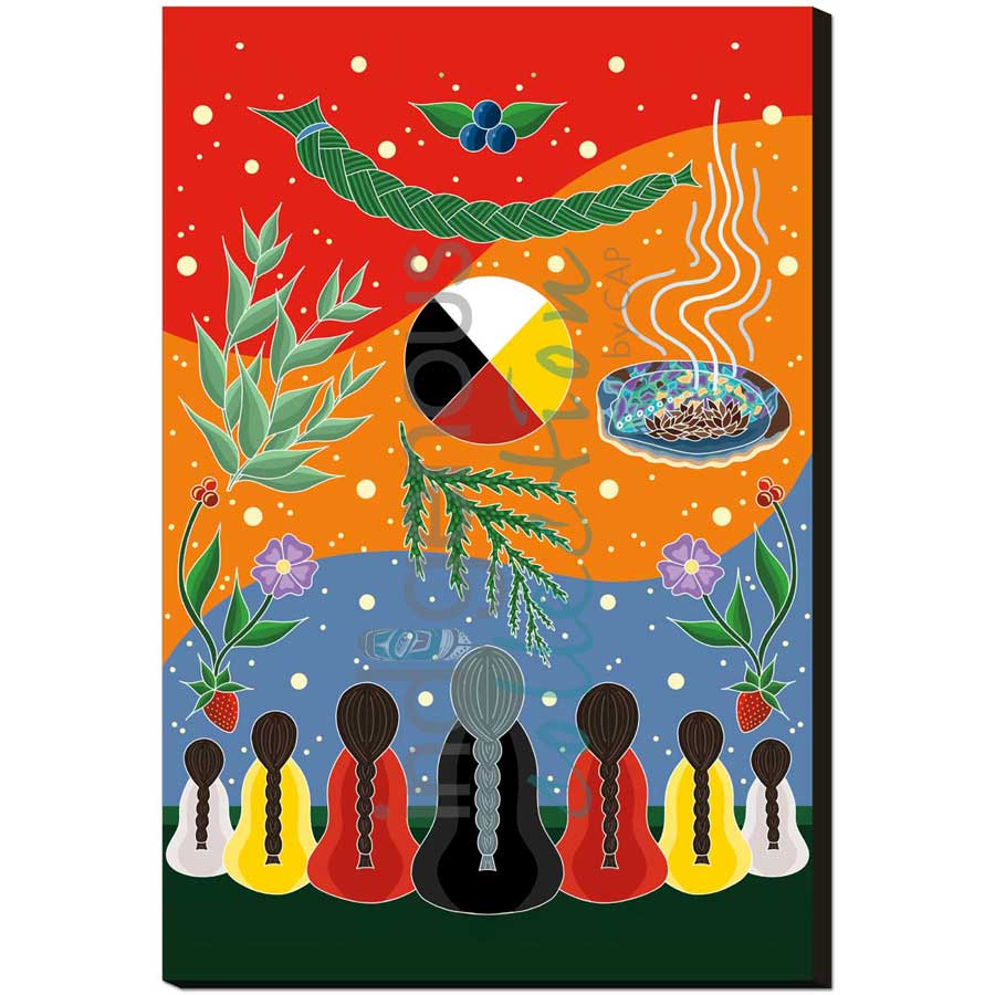 Culture and Wellness by artist Marissa Indoe - Anishinaabe. Indigenous Collection