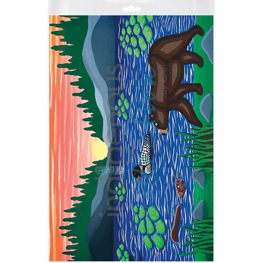 Life on the Lake by artist Marissa Indoe - Anishinaabe. Indigenous Collection