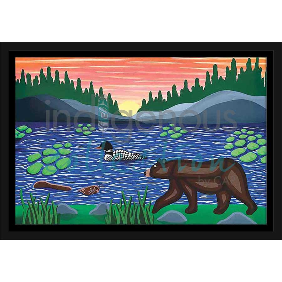 Life on the Lake by artist Marissa Indoe - Anishinaabe. Indigenous Collection