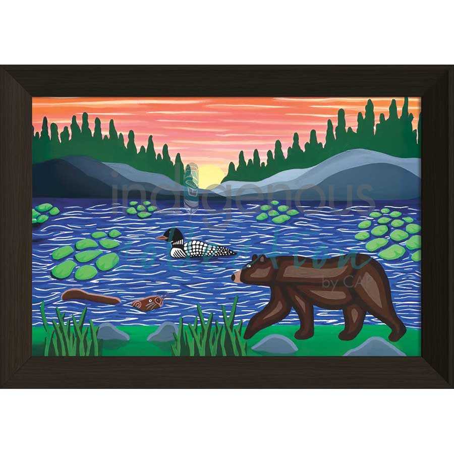 Life on the Lake by artist Marissa Indoe - Anishinaabe. Indigenous Collection