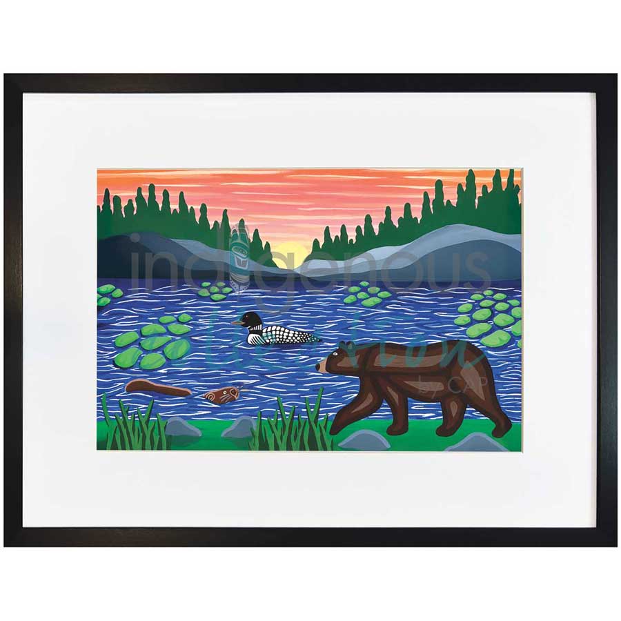 Life on the Lake by artist Marissa Indoe - Anishinaabe. Indigenous Collection