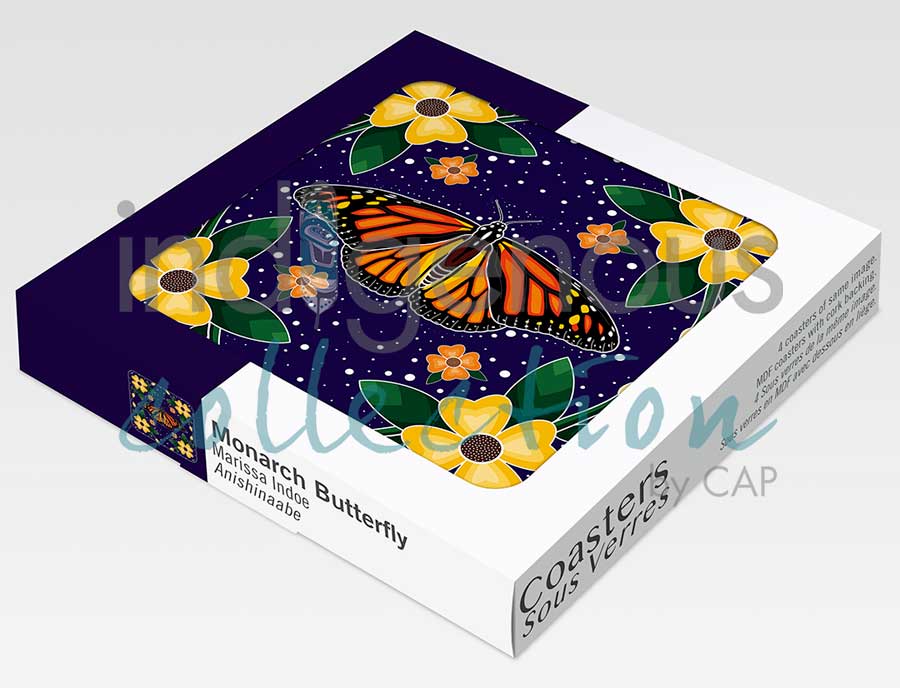 Monarch Butterfly Coaster by artist Marissa Indoe
