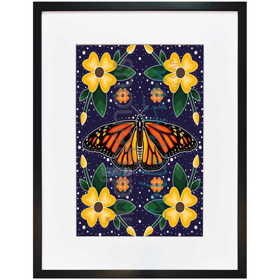 Monarch Butterfly by artist Marissa Indoe - Anishinaabe. Indigenous Collection