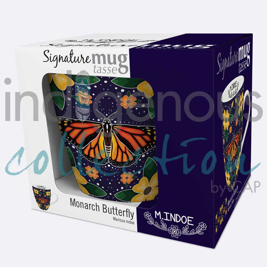 Monarch Butterfly 18 oz. Signature Mug by artist Marissa Indoe