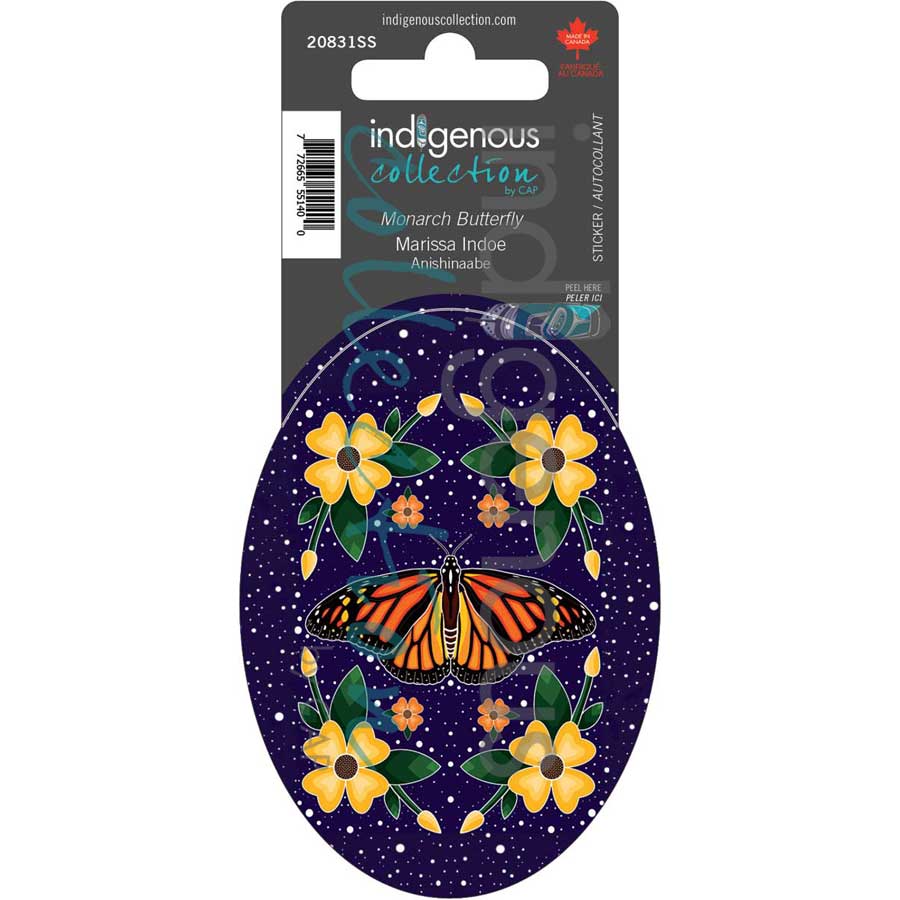 Monarch Butterfly Sticker by artist Marissa Indoe