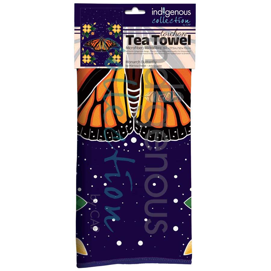 Monarch Butterfly Tea Towel by artist Marissa Indoe