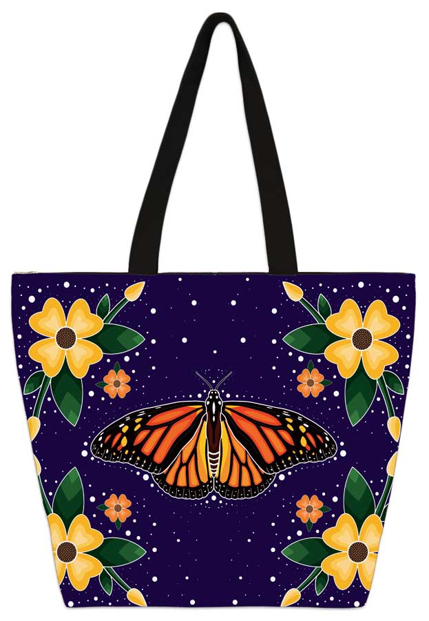 Monarch Butterfly Tote Bag by artist Marissa Indoe