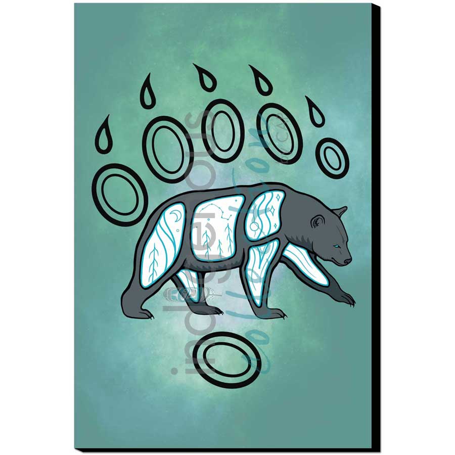 Spirit Bear by artist Adrienne Assinewai - Anishinaabe. Indigenous Collection