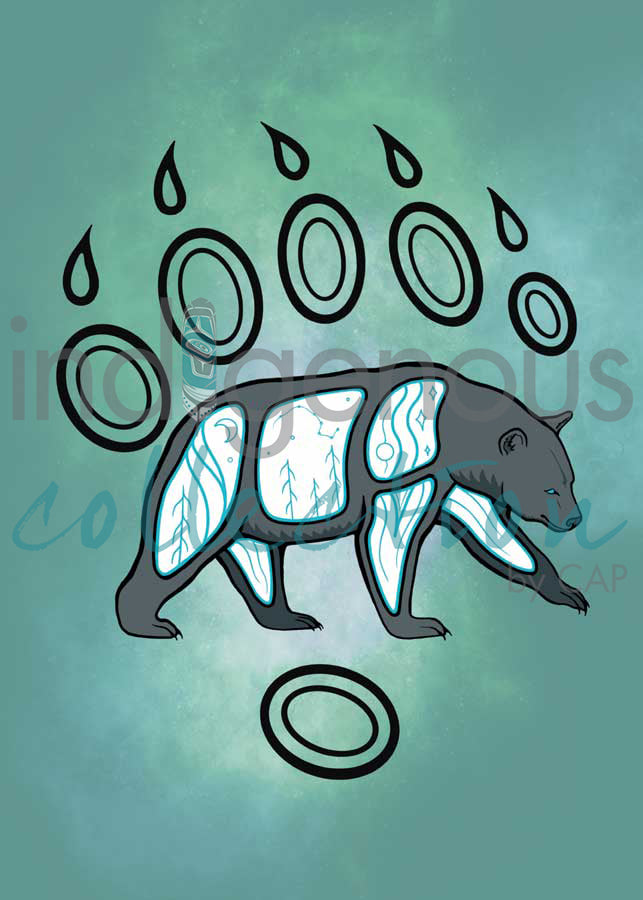 Spirit Bear by artist Adrienne Assinewai