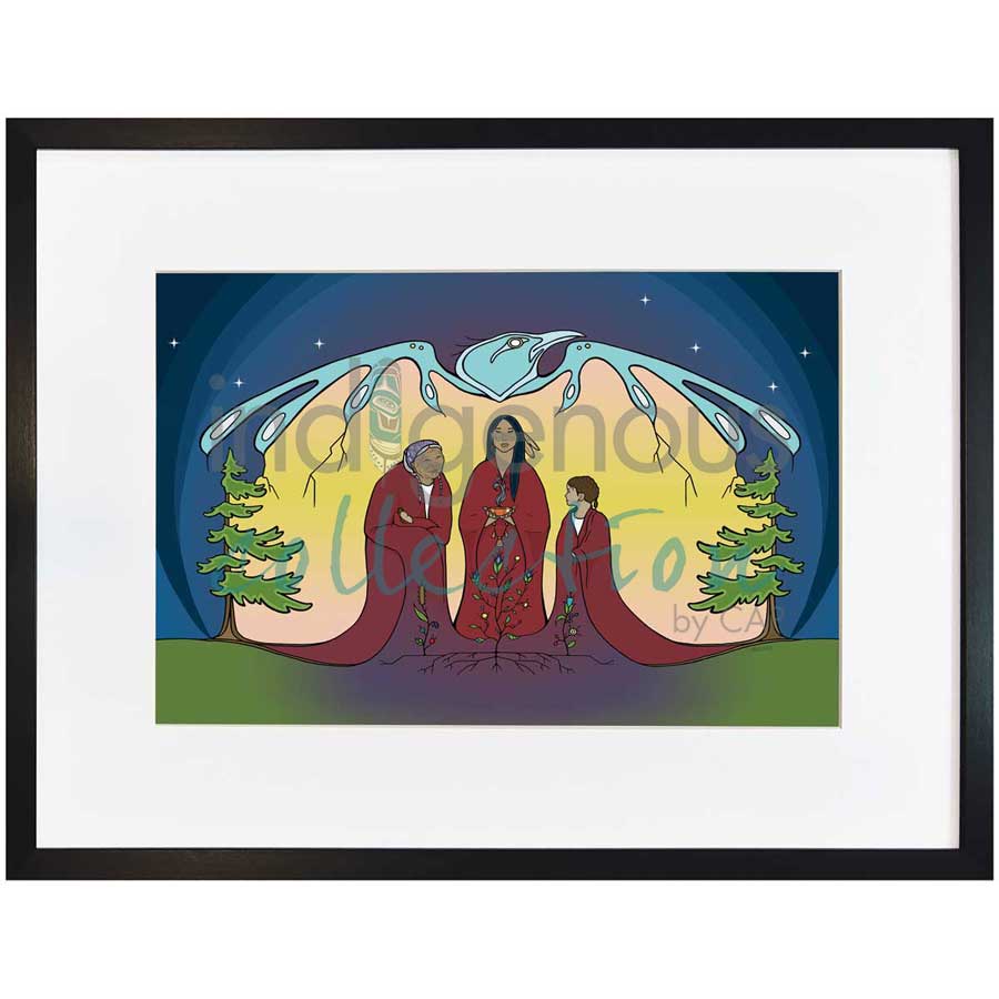 Nimkii Kwewak / Thunder Women by artist Adrienne Assinewai - Anishinaabe. Indigenous Collection