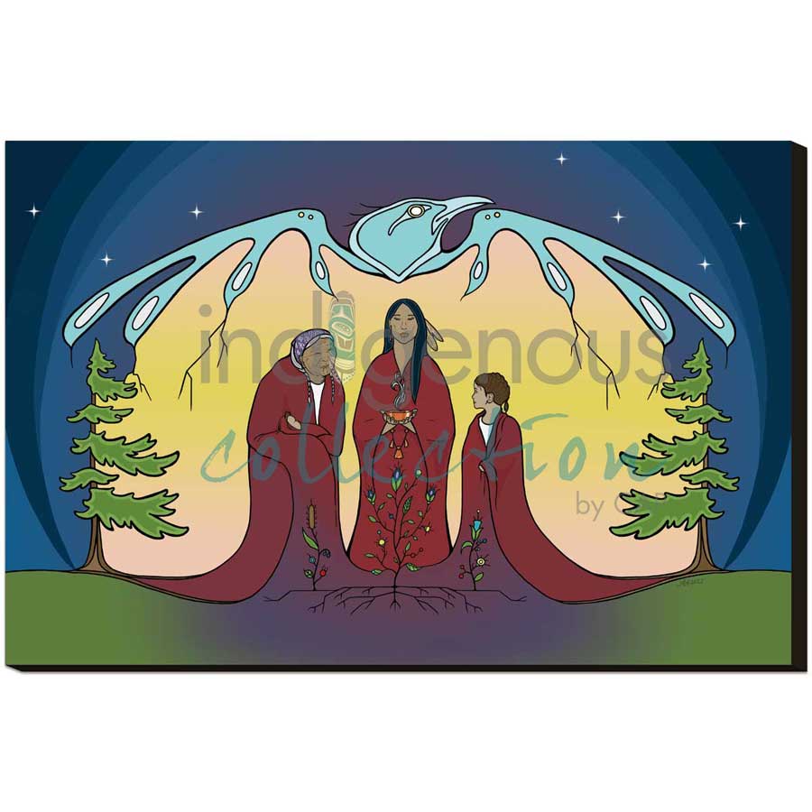 Nimkii Kwewak / Thunder Women by artist Adrienne Assinewai - Anishinaabe. Indigenous Collection