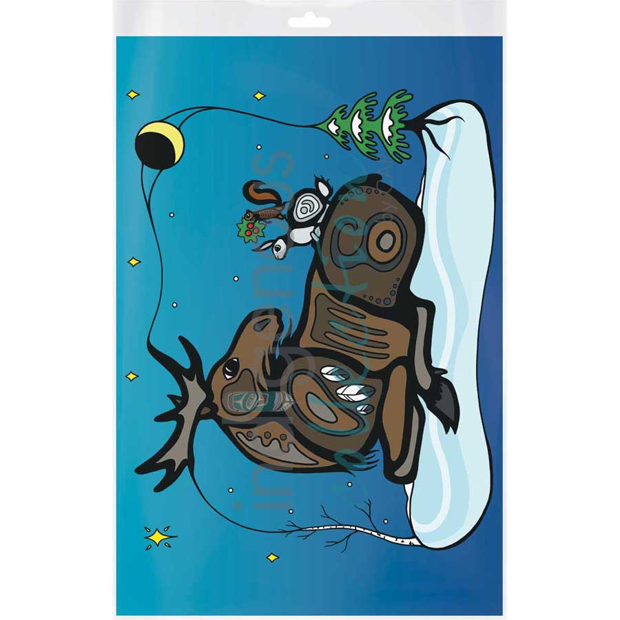 Winter Gathering by artist Adrienne Assinewai - Anishinaabe. Indigenous Collection