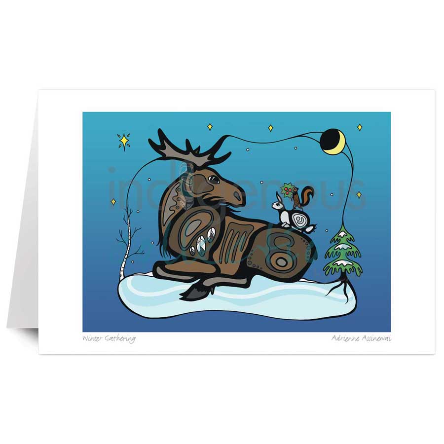 Winter Gathering by artist Adrienne Assinewai