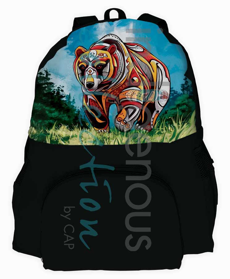 Spirit Bear Foldable Travel Backpack by artist Stephanie White