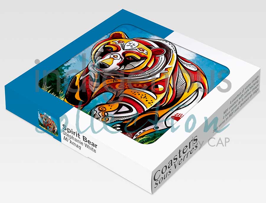 Spirit Bear Coaster by artist Stephanie White