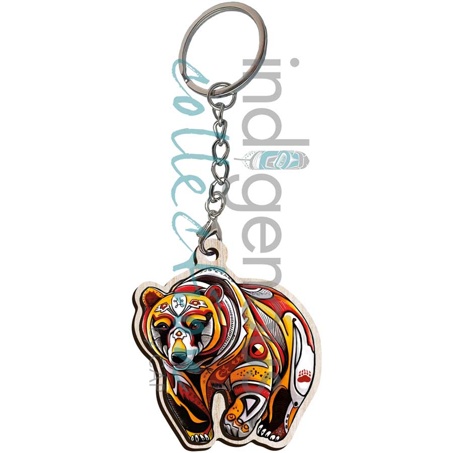 Spirit Bear 3D Keychain by artist Stephanie White. Indigenous Collection.
