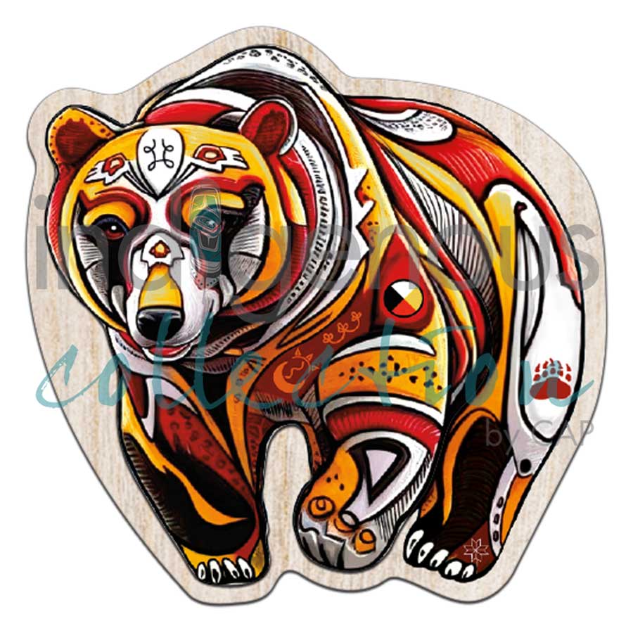 Spirit Bear 3D Magnets by artist Stephanie White. Indigenous Collection.