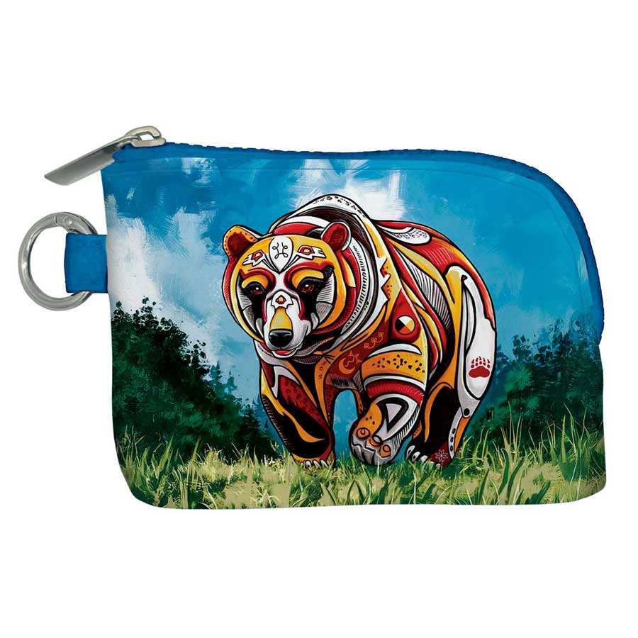 Spirit Bear Pocket Wallet by artist Stephanie White. Indigenous Collection.