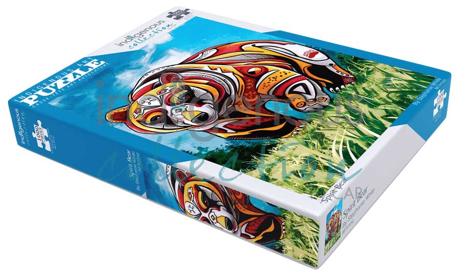 Spirit Bear Puzzle - 1000 Pcs by artist Stephanie White. Indigenous Collection.