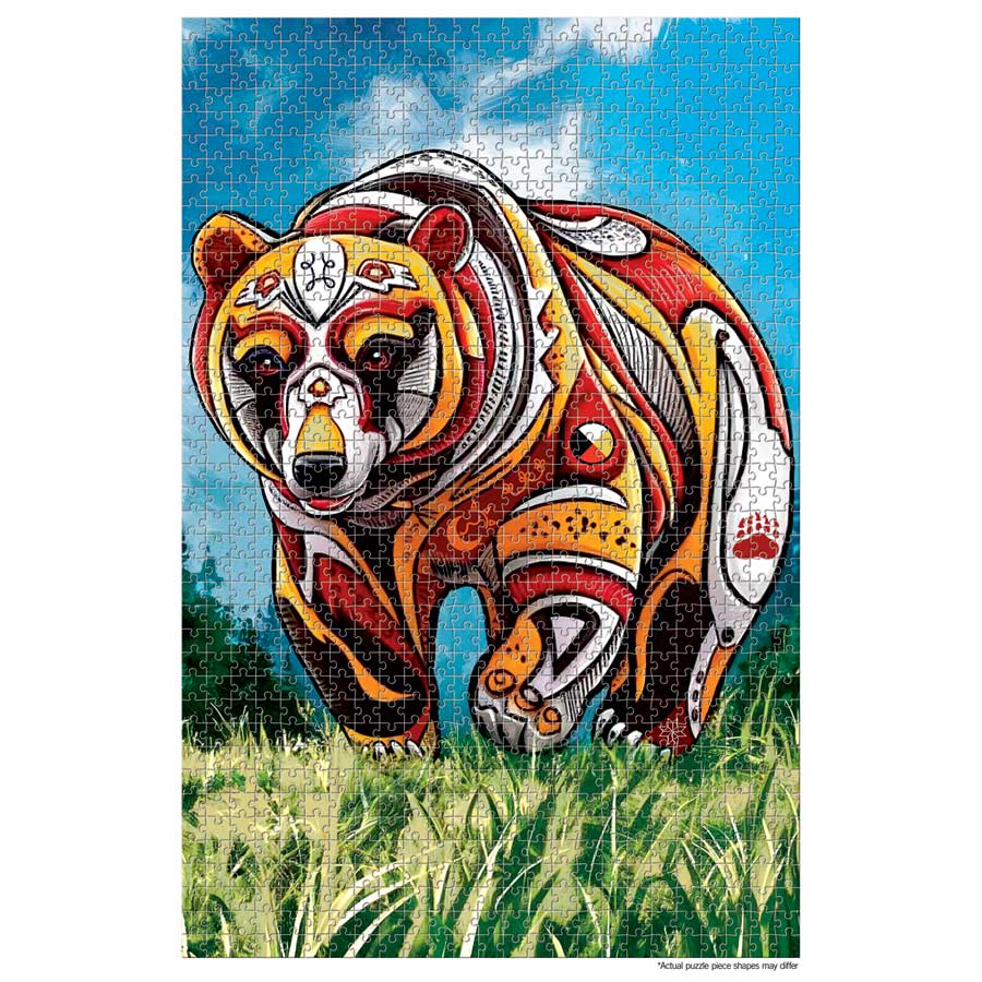 Spirit Bear Puzzle - 1000 Pcs by artist Stephanie White. Indigenous Collection.