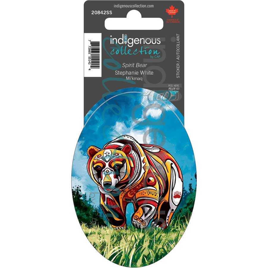 Spirit Bear Sticker by artist Stephanie White