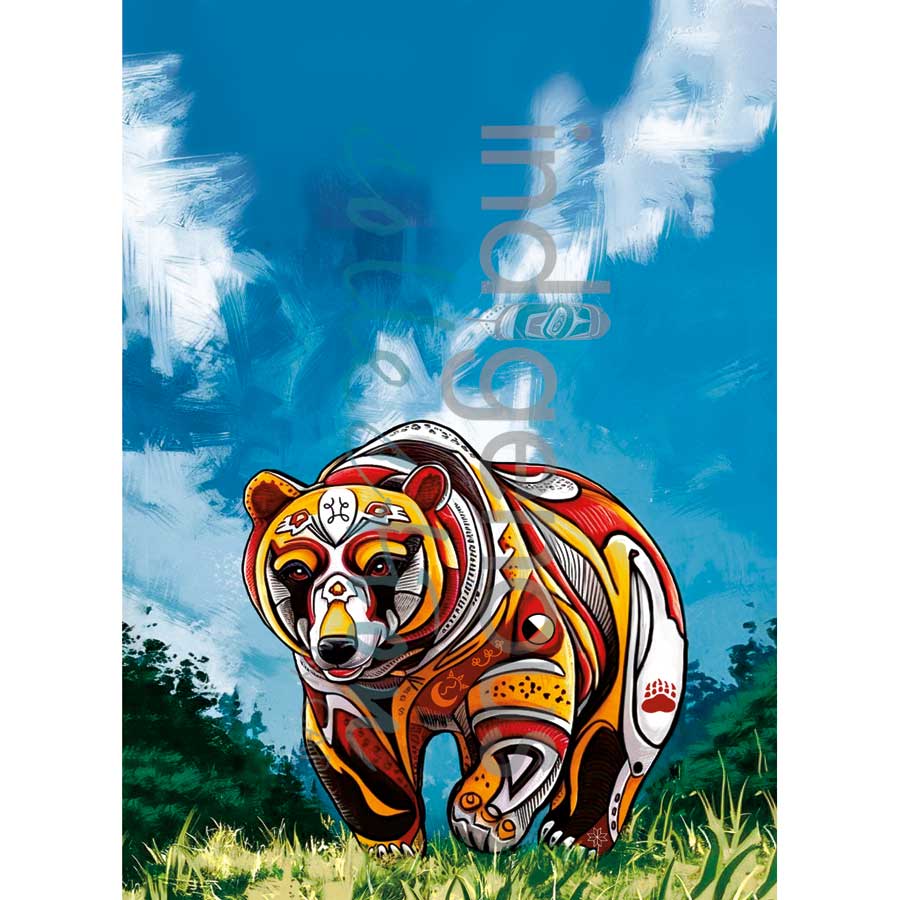 Spirit Bear Tea Towel by artist Stephanie White