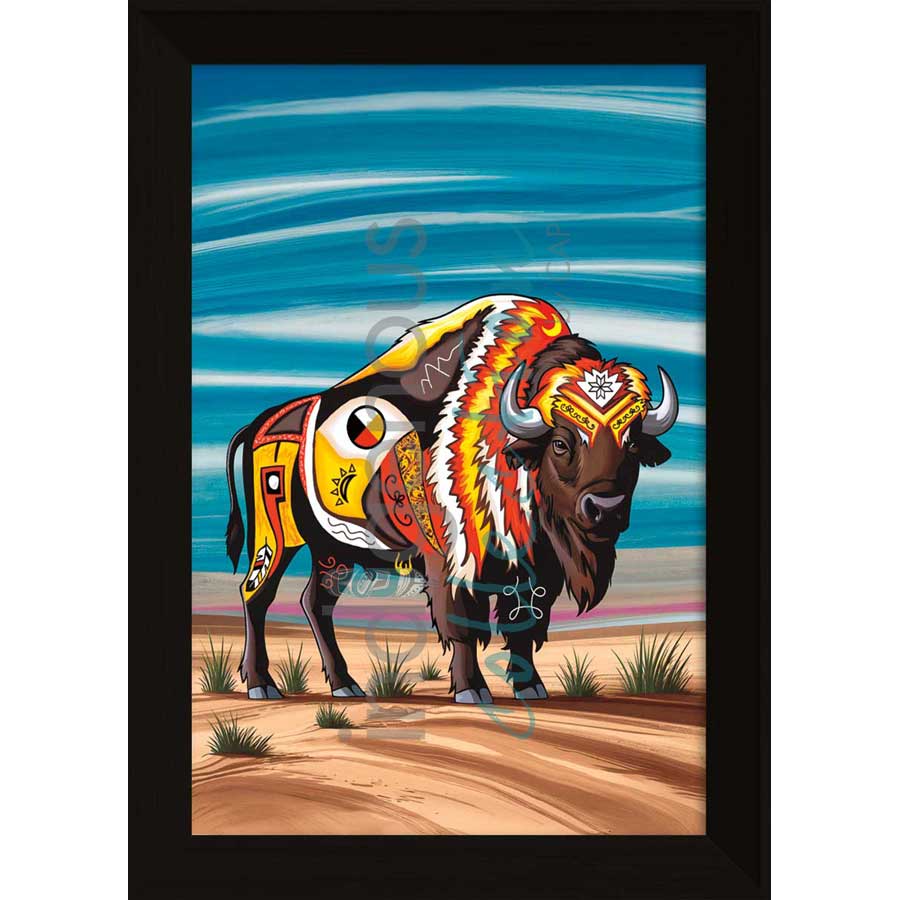 Spirit Bison by artist Stephanie White - Mi'kmaq. Indigenous Collection