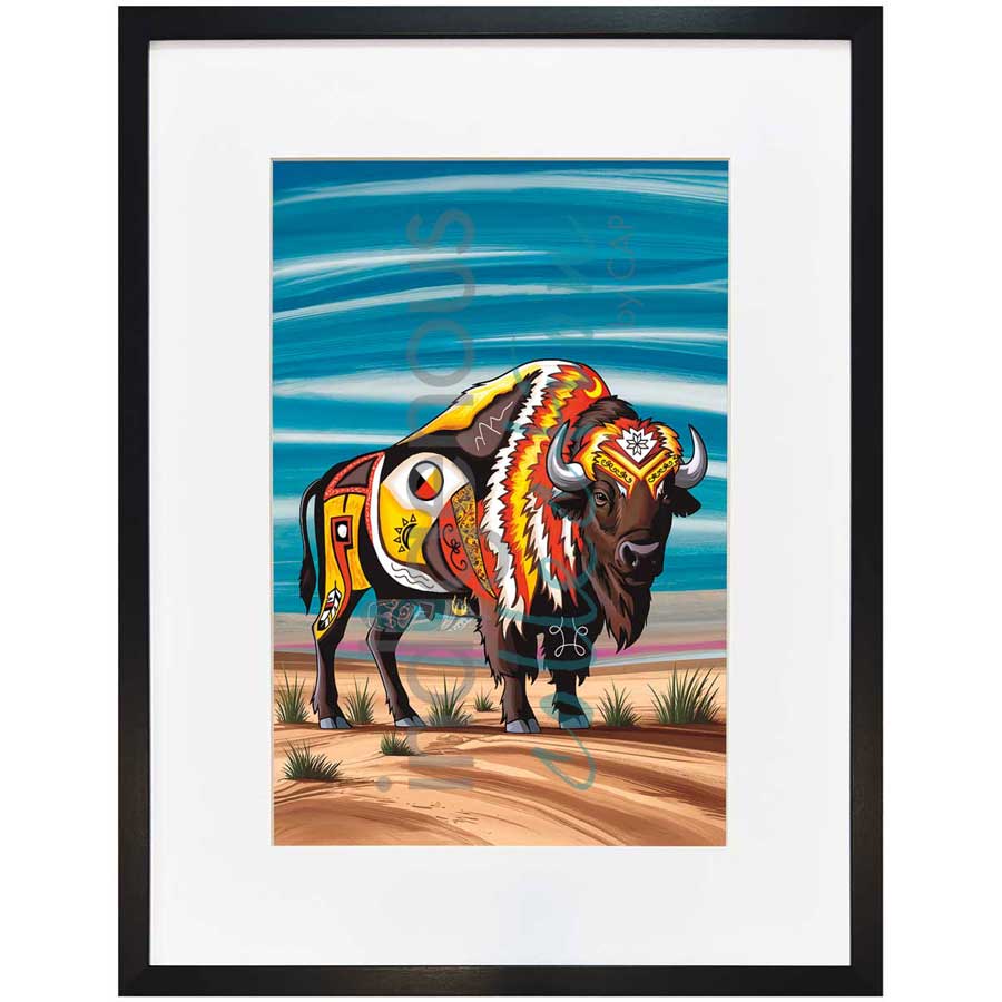 Spirit Bison by artist Stephanie White - Mi'kmaq. Indigenous Collection
