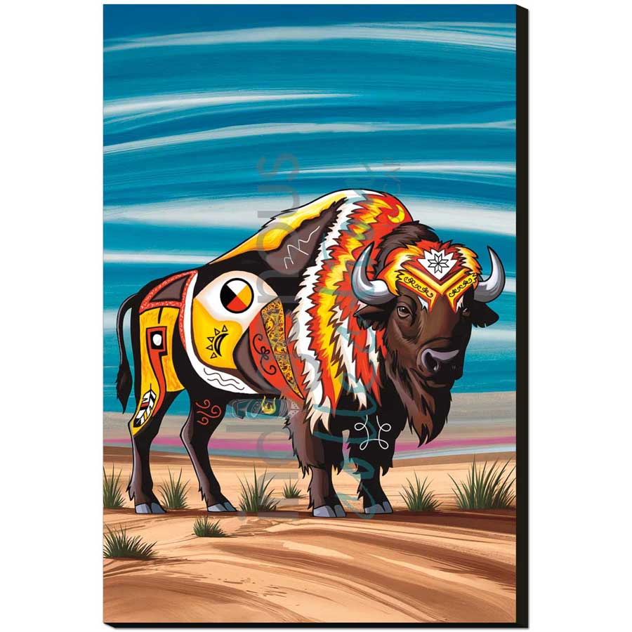 Spirit Bison by artist Stephanie White - Mi'kmaq. Indigenous Collection