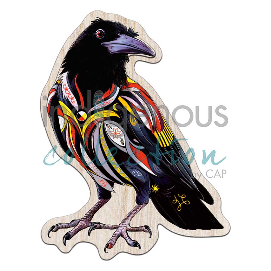 Spirit Crow 3D Magnets by artist Stephanie White. Indigenous Collection.