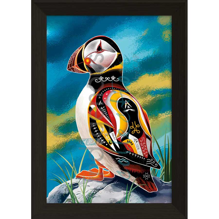 Spirit Puffin by artist Stephanie White - Mi'kmaq. Indigenous Collection