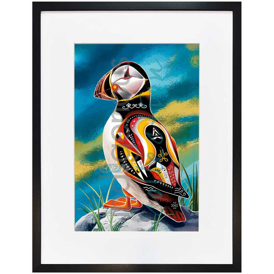 Spirit Puffin by artist Stephanie White - Mi'kmaq. Indigenous Collection