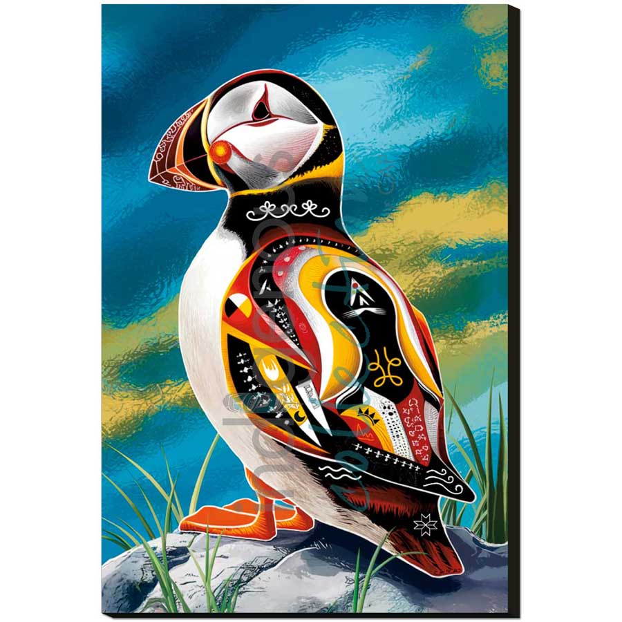 Spirit Puffin by artist Stephanie White - Mi'kmaq. Indigenous Collection