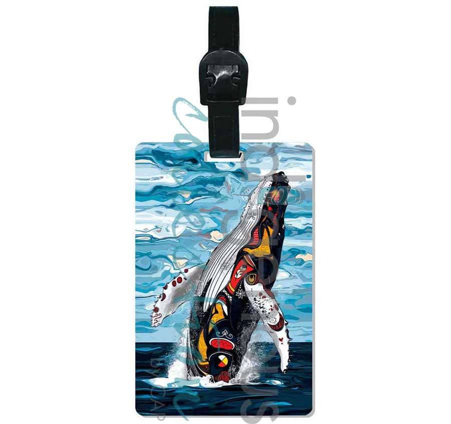 Spirit Whale Luggage Tag by artist Stephanie White