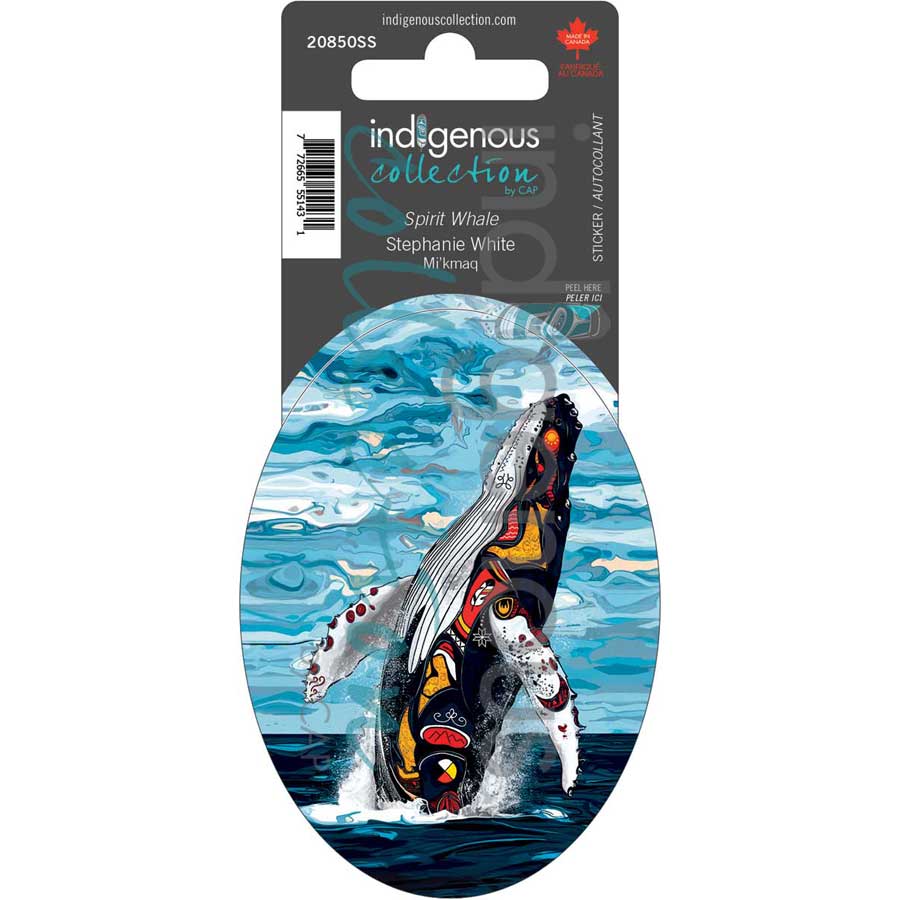 Spirit Whale Sticker by artist Stephanie White