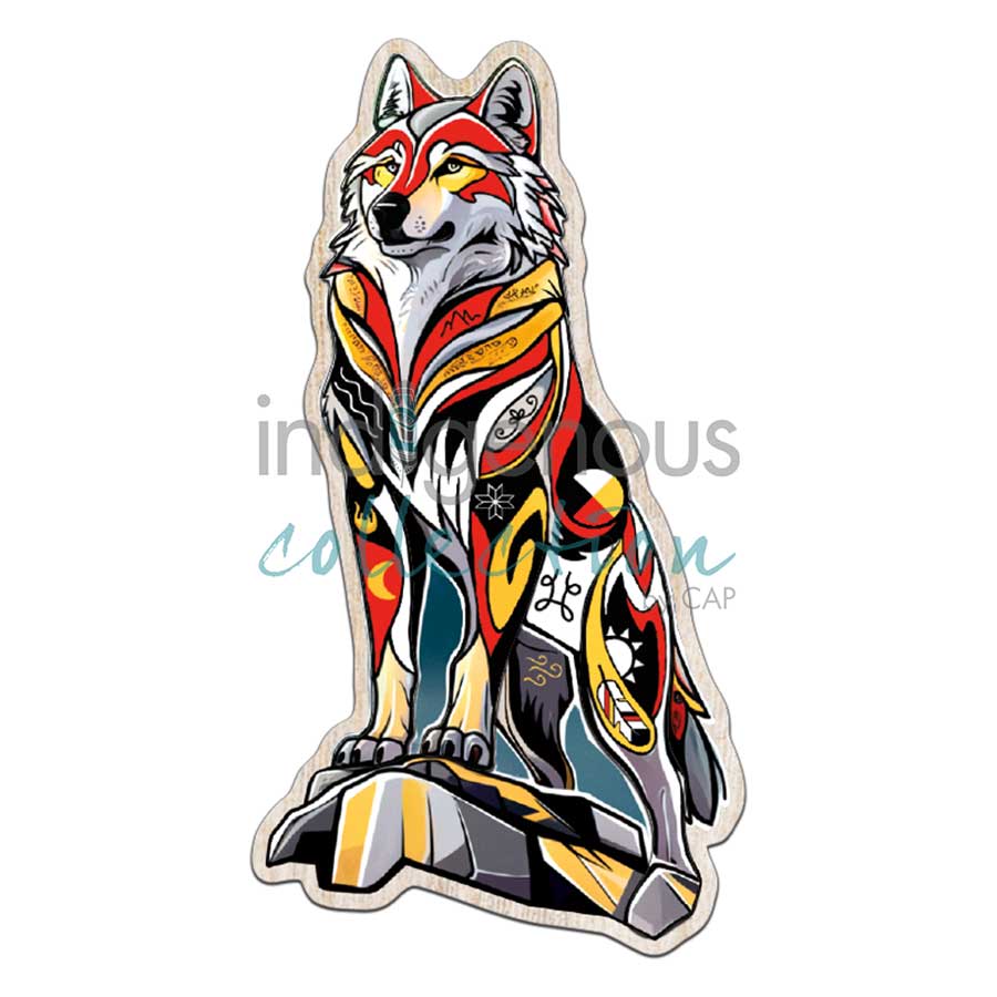 Spirit Wolf 3D Magnets by artist Stephanie White. Indigenous Collection.