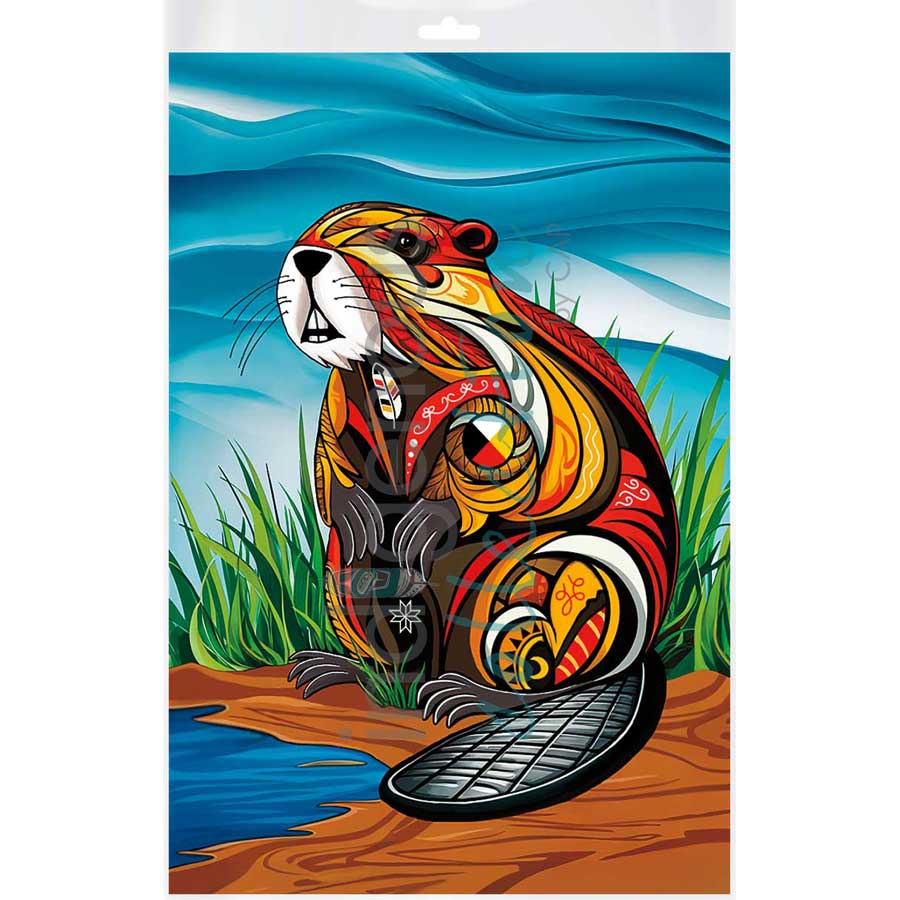 Spirit Beaver by artist Stephanie White - Mi'kmaq. Indigenous Collection