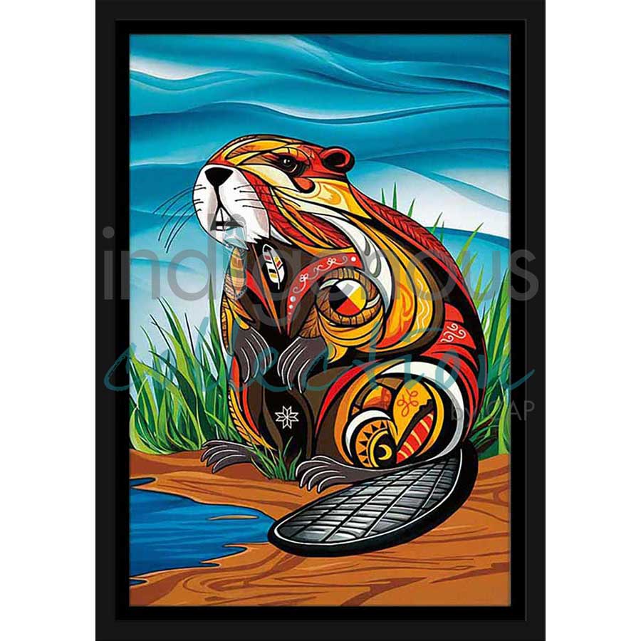 Spirit Beaver by artist Stephanie White - Mi'kmaq. Indigenous Collection