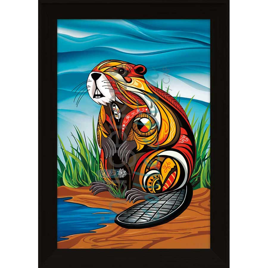 Spirit Beaver by artist Stephanie White - Mi'kmaq. Indigenous Collection