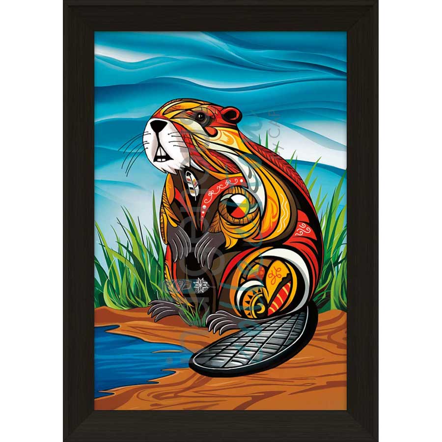 Spirit Beaver by artist Stephanie White - Mi'kmaq. Indigenous Collection