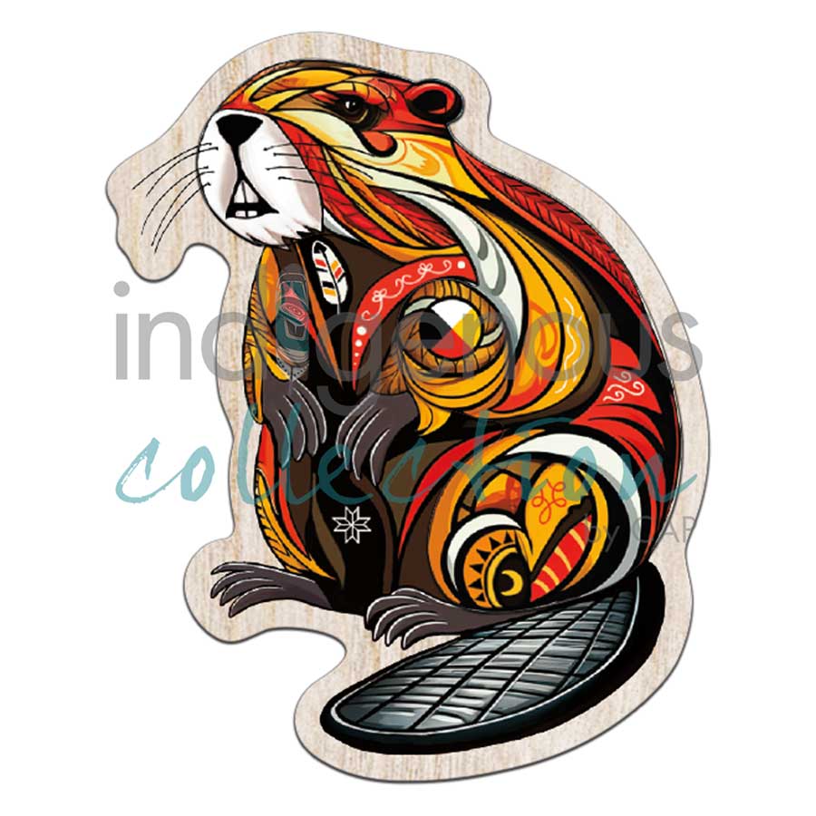 Spirit Beaver 3D Magnets by artist Stephanie White. Indigenous Collection.