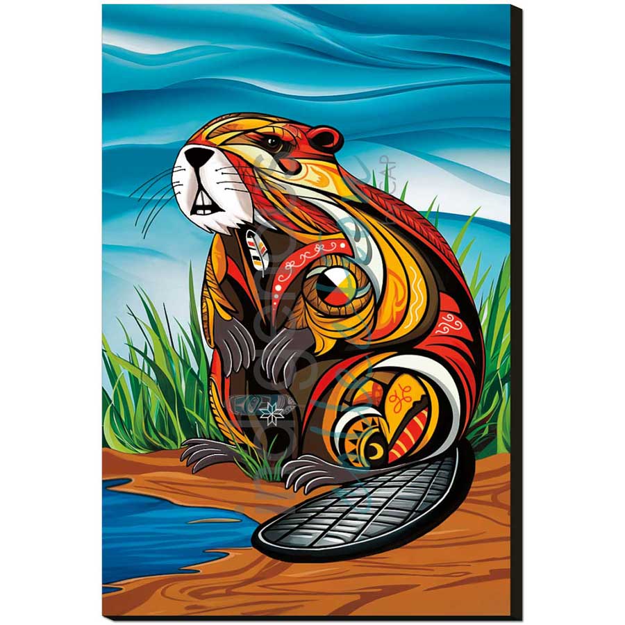 Spirit Beaver by artist Stephanie White - Mi'kmaq. Indigenous Collection