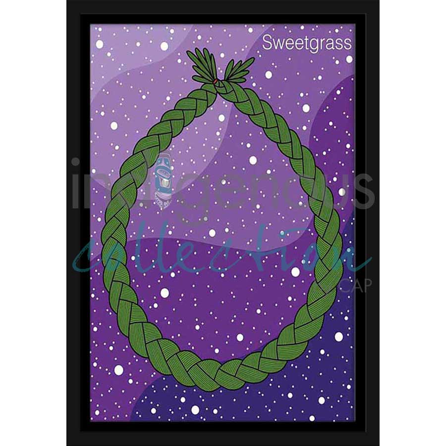 Sweetgrass by artist Marissa Indoe - Anishinaabe. Indigenous Collection