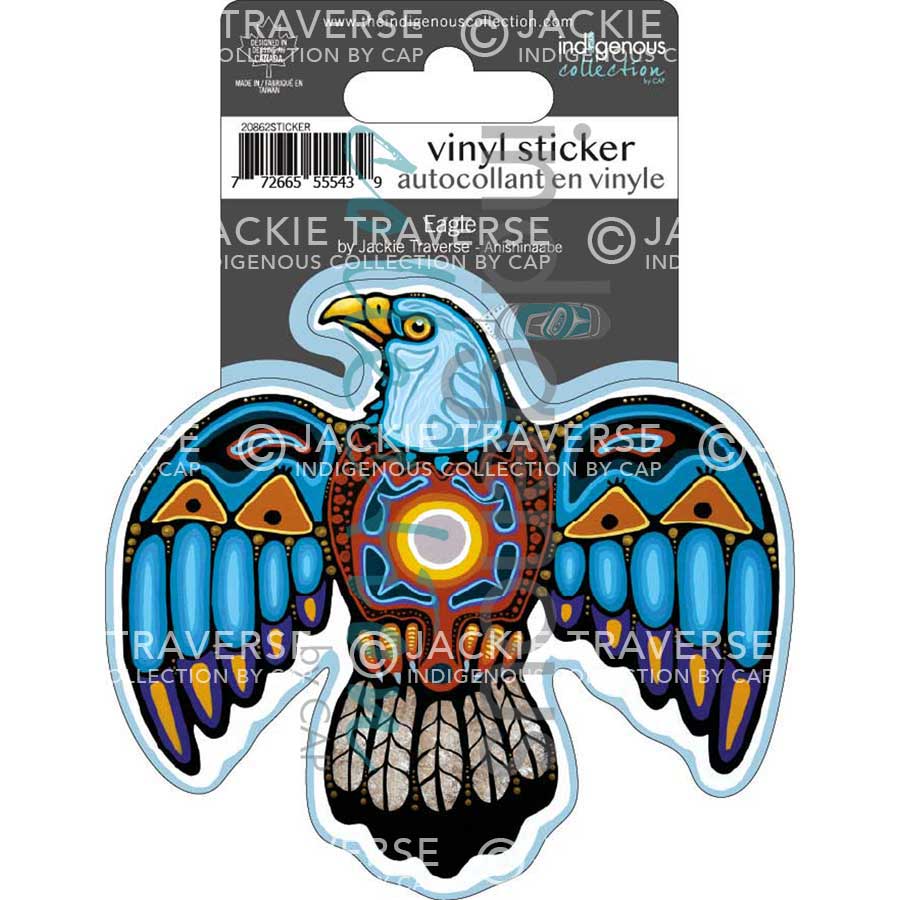 Eagle Vinyl Die-Cut Sticker by artist Jackie Traverse