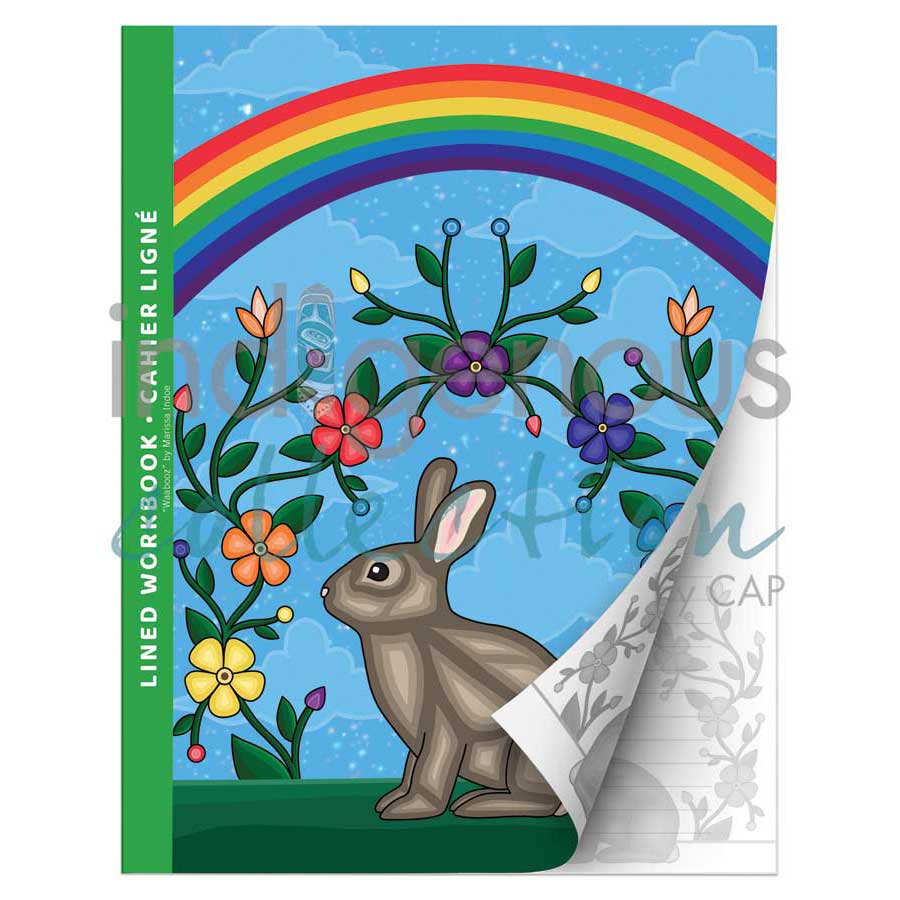 Waabooz Workbook by artist Marissa Indoe. Indigenous Collection.